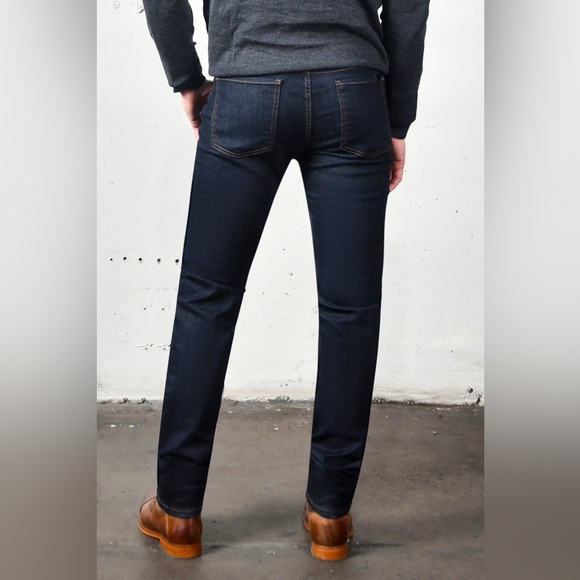 Fidelity mens 30x30 Torino slim fit Revolutionary rinse dark denim blue jeans - Picture 3 of 10